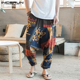 Men's Pants Baggy Cotton Linen Harem Pants Men Hip-hop Women Plus Size Wide Leg Trousers Casual Vintage Long Pants Pantalones Hombre 220907