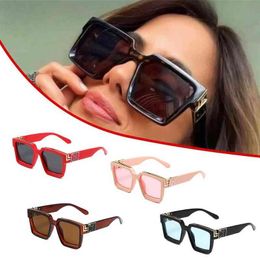 Sunglasses 10Pcs Vintage Square Sunglasses Men Women Big Frame Sun Glasses UV400 Shades Retro Anti-Glare Driving Glasses Oculos De Sol T220831