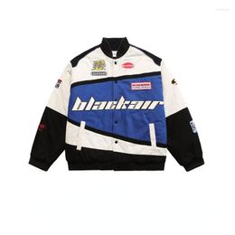 Men's Jackets Men HipHop Motorcycle Jacket Streetwear Letters Embroidery Patchwork Puffer Unisex Harajuku Fashion Thick Warm Bomber Pilot