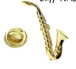 Lapel Pin For Men Gold Saxophone Lapel Pin Pride Brooch Hijab Pins Enamel Broche With Gift Box by Cuffarts P10227