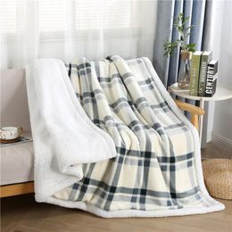 Blankets King Size Thermal Classic Grids Sofa Throw Blanket 3D Plaids Couch Sherpa Bed Runner Cover Winter Nap Rug