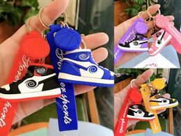 Simulation basketball sneaker shoe keychains fashion MINI model Key ring creative trend brand men and women pendant key chain accessories personal gift