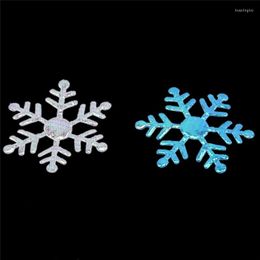 diy appliques UK - Christmas Decorations 2 Cm Snowflake Wool Felt Pads Party White Nonwoven Patches Appliques Wall Sticker For Scrapbooking Craft Toy DIY