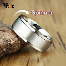 Spinner Ring for Men Stress Release Acessory Classic Stainless Steel Watering Ward