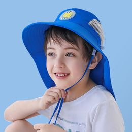 Caps Hats Wide Brim Children Sun Hat Kids Bucket Cap Summer Beach Girls Boys Travel Outdoor Cute Dinosaur Sun Hats For 1-18 Years Old 220907