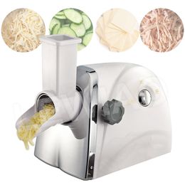 LEWIAO Electric Vegetable Shredded Slicing Machine Cheese Ham Grater Commercial Butter Slicer Shredder 300w