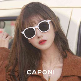 Sunglasses CAPONI Vintage Women's Sunglasses Polarized Brand Designer Trendy Shades Fashion Decorative Sun Glasses UV400 Protection CP21012 T220831