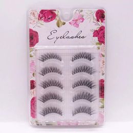 False Eyelashes Sharpen Mink Lashes Transparent Band Hybrid Light Volume Makeup 3D Fake Short Eyelash