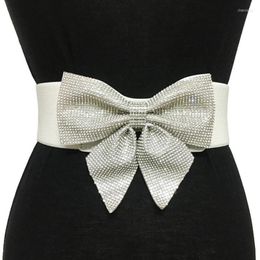 Belts Women Elastic Waist Belt For Dresses 2022 Fashion Designer Waistband Wide Female White Black High Quality