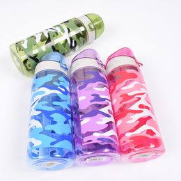 Water Bottles 600ml Plastic Drinkware Outdoor Sport School Leak Proof Seal Gourde Climbing Tour My 220907