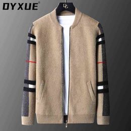 Men's Sweaters DYXUE Brand 2022 Autumn Winter Clothes High-end Sweater Coat Men's Warm Sweater Outside Fashion Cardigan Zipper Sweater Wear T220906