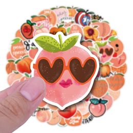 60Pcs Peach Stickers Non-Random For Car Bike Luggage Graffiti Sticker Laptop Skateboard Motor Water Bottle Snowboard Wall Decals Kids Gifts