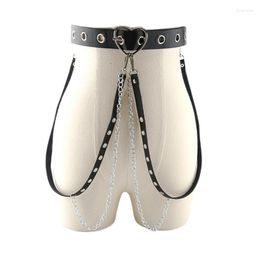 Belts Women Punk Chain Heart Buckle PU Leather Multicolor Style Strap All-Match Ladies Trousers Casual Female Waistband