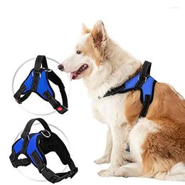 Dog Collars Large Harness No Pull Breathable Adjustable Explosion-Proof Pet Leash Vest For Medium Husky Pups Outdoor