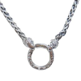 Women's Necklace 925 Sterling Silver Jewelry 4MM Wheat Chain Necklaces with Diamonds Design Gifts 18 inches