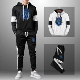 Mens Tracksuits Men Hoodie Sets Tracksuit Mens Casual SweatshirtSweatpants Winter Male Pullover Jogging Running Gym Sport Streetwear Clothes 220906