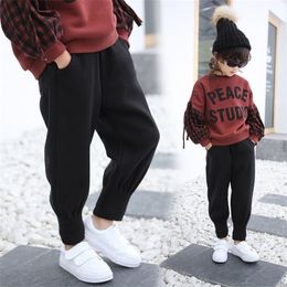 Children Trousers For Baby Warm Velvet Long Pants Autumn Winter Fashion Girls Harem pants Kids pencil Trouser 20220907 E3