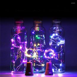 Strings 15LEDs Garland Copper Wire Corker String Fairy Night Lights Glass Bottle Year/Christmas Tree Decorations Kerst Navidad