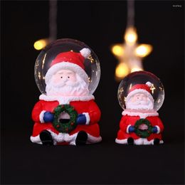 Christmas Decorations Resin Snow Globe Durable Glitter Water Ball Snowman Glass For Decoration