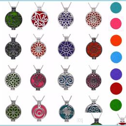 Incense Aroma Diffuser Necklace Open Vintage Sier Lockets Pendant Per Essential Oil Aromatherapy Locket With Pads Drop Delivery 2021 Dhsx1