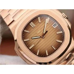 Men Watch Luxury Automatic Mechanical Movement Brown Dial 40mm Stainless Steel Strap 1 Replica