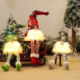 Other Event Party Supplies Glowing Gnome Christmas Faceless Doll Merry Christmas Decoration Home Decorations Rudolph Navidad Happy Year Party Decor 220908