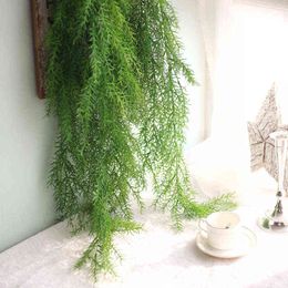 Faux Floral Greenery 105CM Fake Flower Hand Feel Pine Needles Walls Coat Simulation Leaves Simulation Flowers Micro Landscape Outside Plant Walls J220906