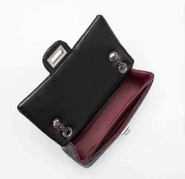 最高品質のレディースバッグ財布キャビアラムスキン本革クラシックキルティングダブルフラップミディアムサイズ 25 センチメートルチェーンハンドバッグショルダーバッグとボックス