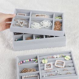 Jewellery Pouches Portable Velvet Storage Organiser Box Tray For Earrings Necklace Rings Holder Case Wholesale