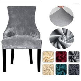 Chair Covers Real Velvet Fabric Sloping Arm Cover Big Size Wing Bakc King Back Seat For El Party Banquet Home