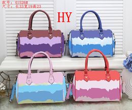 brand designer Colourful letter print Women handbags shoulder bags PU crossbody ladies lady purse 41526