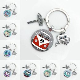 Personality Keychain 25mm Handmade Very Cute Cat Travel Time Key chain Crystal Pendant Keyring Men Women Keychain