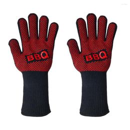 Tools BBQ Grill Gloves Heat Resistant Silicone Non-Slip Cooking Baking Barbecue Oven Flame Retardant