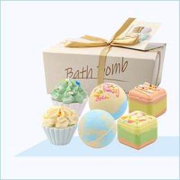 Bath Salts Cute Cake Shape Bath Bombs Wholesale Handmade Natural Salts Body Spa Fruit Cherry Per Shower Gift Drop Delivery 2021 Healt Dhe8Q