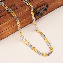 Choker 50cm Link Chain Necklace Bracelet Gold Filled Wholesale Women Mens Bangle African Brazil Ethiopia Jewellery Boy Gift