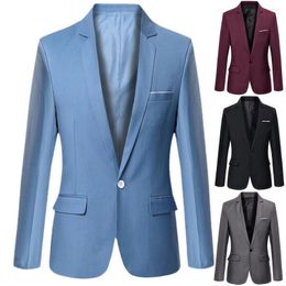 Men's Suits Plus Size Men Dress Blazer Summer Business Fashion Solid Color Long Sleeve Lapel Slim Office Jacket Suit Coat Outerwear