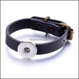 Charm Bracelets Pu Leather Band Bracelet Fit 18Mm Snap Button Charms Bangle Jewellery For Women Men S11 Drop Delivery 2021 Dhseller2010 Dhcau