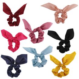 Hair Rubber Bands L Bow Scrunchies For Long Chiffon Satin Silk With Scarf Solid Stripe Flower Colour Ponytail Holder Tail Rab Bdesybag Amdrs