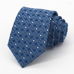 Bow Ties Brand Designer 8CM Luxury Neck Tie For Men High Quality Business Dress Necktie Party Wedding Gift Box