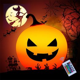 Halloween Toys Halloween Glowing Pumpkin Lantern Balloon Ghost Festival Pumpkin LED Light Trick or Treat Happy Party Supplies USB Charging 220908