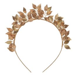 Wedding Hair Jewelry Fashion Leaf Flower Ring Hoop Crown Gold Silver Color Headband Bride Headdress Flower Wedding Hairwear Bridal Hair Jewelry T220907