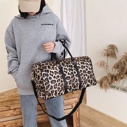 Evening Bags 2022The Fashion Large Travel Bag Women Cabin Tote Handbag PU Cloth Canvas Waterproof Shoulder Weekend Overnight