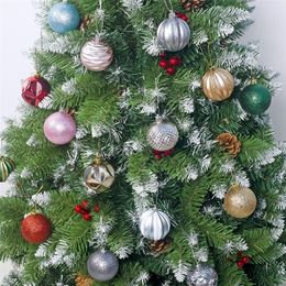 Party Decoration Christmas Tree Pendants Christmas Supplies Gifts Decoration Balls 6cm12 Boxed PVC Christmas Display Balls 220908