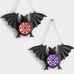 Party Decoration 2023 Halloween Decoration Bat Light Colorful Gradient Plastic Bat Pendant For Home Party Bar Decoration Props Bat 220908