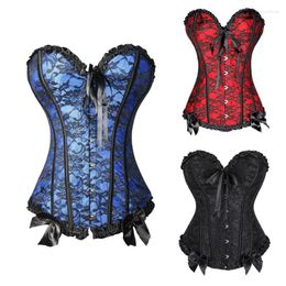 Belts Lace Corset Bustier Crop Top Boned Waist T Trainer Brocade Floral