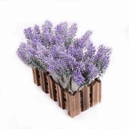 Faux Floral Greenery 6 pcsparty mini lavender artificial flowers handmade Christmas wedding home decoration DIY scrapbook gift box J220906
