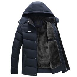 Men's Jackets Parka Coats Winter Jacket Thicken Hooded Waterproof Outwear Warm Coat Fathers' Clothing Casual Overcoat 220908