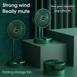 Electric Fans Mini Portable Hand Folding Desk Table 5V 9W Rechargeable Small Usb Floor For Home T220907