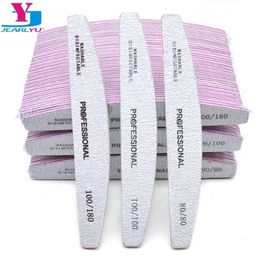 Nail Files 5025 PcsPack Professional Washable 100 To 180 Half Moon Strong Sandpaper Durable File s Tools Manicure Supplies 220908