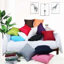 Pillow Solid Colourful 100% Cotton Thin Twill Khaki Throw Case El Chair Cover For Sofa Home Decor 45x45 40x40 50 60 70